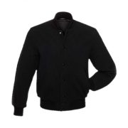 Full Black Fleece Varsity Jacket
