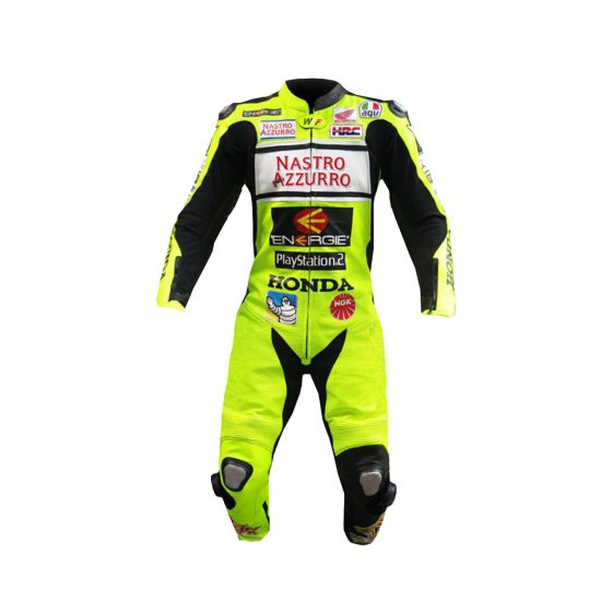 Honda Nastro Azzurro Motorcycle MotoGP Motorbike Racing Leather Suit