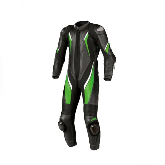 Kawasaki Motorbike Leather MotoGP Racing Suit - Black And Green