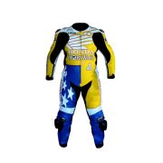 American Honda Moriwaki Motorcycle Racing Leather Suit - MotoGP Yellow