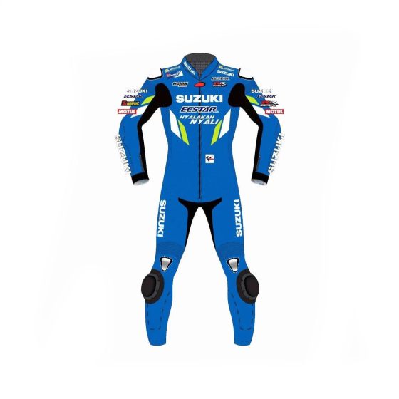 Alex Rins Suzuki MotoGP Leather Suit 2019 -  Motorcycle Racing