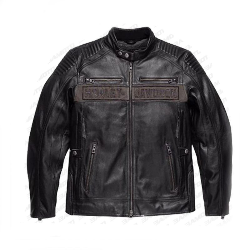 Harley Davidson Men’s Asylum Leather Motorcycle Jacket