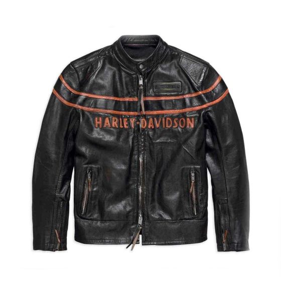 Harley-Davidson Men’s Double Ton Slim Fit Leather Jacket Motocollecton