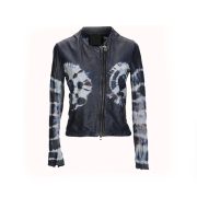 Fashion Women Printed Leather Jacket