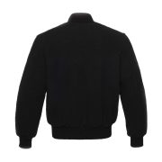 Full Black Fleece Varsity Jacket - Image 3