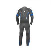 Kawasaki MotoGP Racing Motorbike Leather Suit - Black And Blue - Image 3