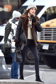 Black Lambskin Leather Jacket, Black Shearling Jacket, Women Leather Coat, Leather Fur Coat For Women - Image 3