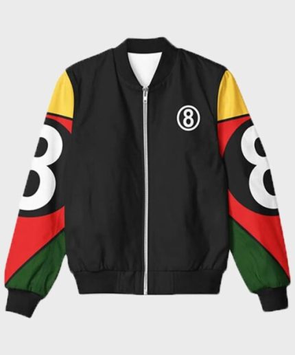 8 Ball 90s Black Vintage Bomber Jacket