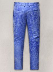 Artistic Blue Leather Suit – A Masterpiece of Style and Sophistication