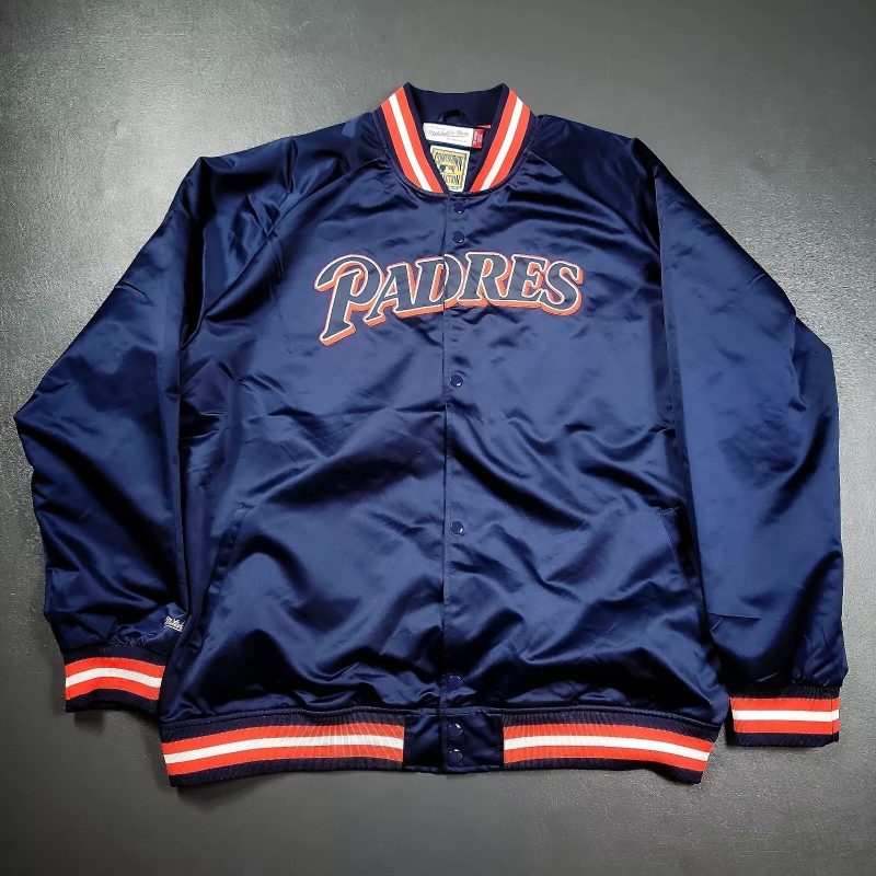 Authentic Mitchell & Ness 3XL San Diego Padres Satin Jacket-Premium Quality