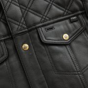 12 Gauge Men's Leather Vest for Motorcycle Riders