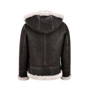Detachable Hood Ladies B3 Bomber Classic WW2 Sheepskin Jacket - Image 2