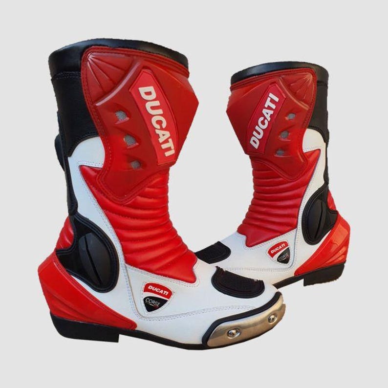 Ducati Premium Leather Motorbike Boots - Superior Protection & Comfort