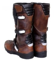 Handcrafted Adventure Motorcycle Touring Boots - CE-Approved Off-Road Leather Gear