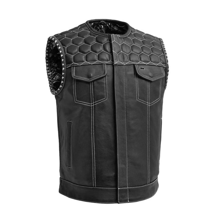 Hornet Leather Club Vest Men's Stylish Biker Essential