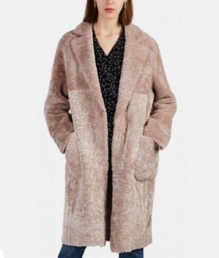 Liza Miller Younger Season 06 Shearling Fur Long Coat