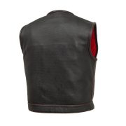 Lowside Men's Motorcycle Leather Vest Perforated Design