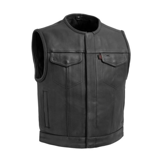 Lowrider Men's Leather Vest: Lightweight & Breathable Design