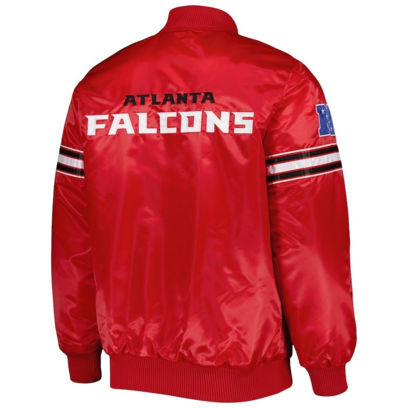 Men's Starter Red Atlanta Falcons Pick and Roll Snap-Up Jacket
