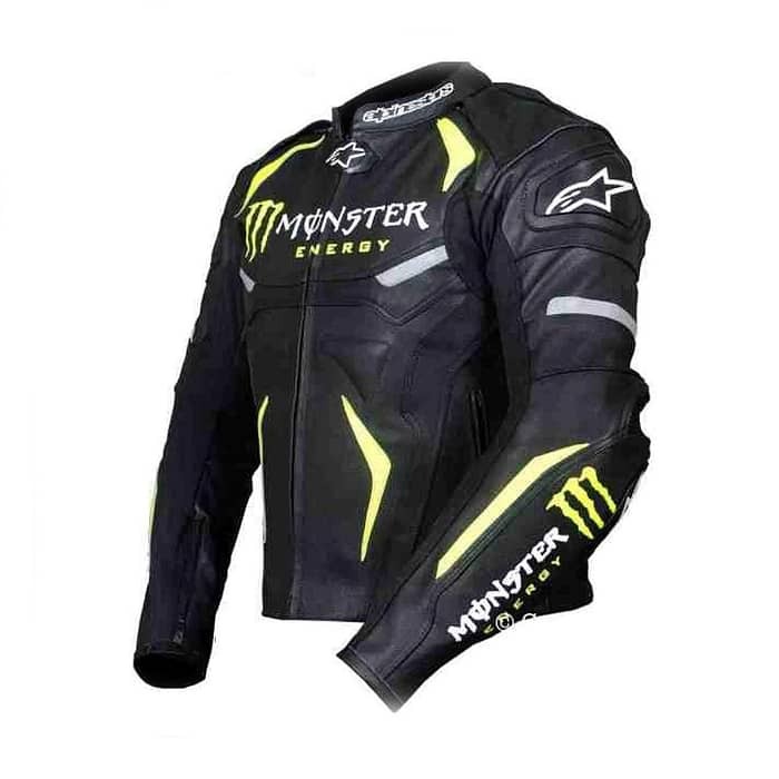 Monster Energy Motorbike Racing Real Leather Jacket