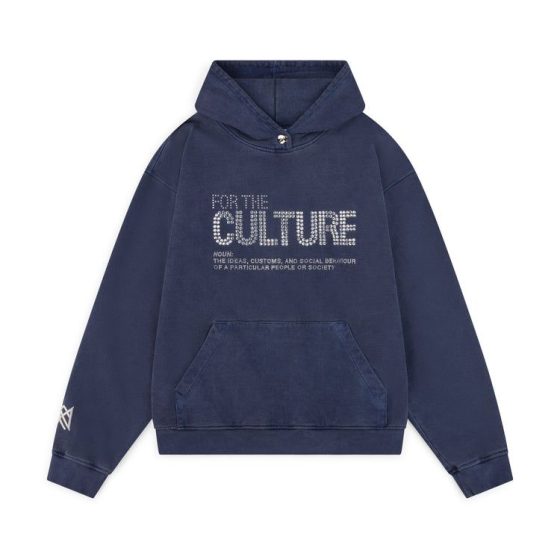 For The Culture Crystal Blue Hoodie Vibrant Fleece Apparel