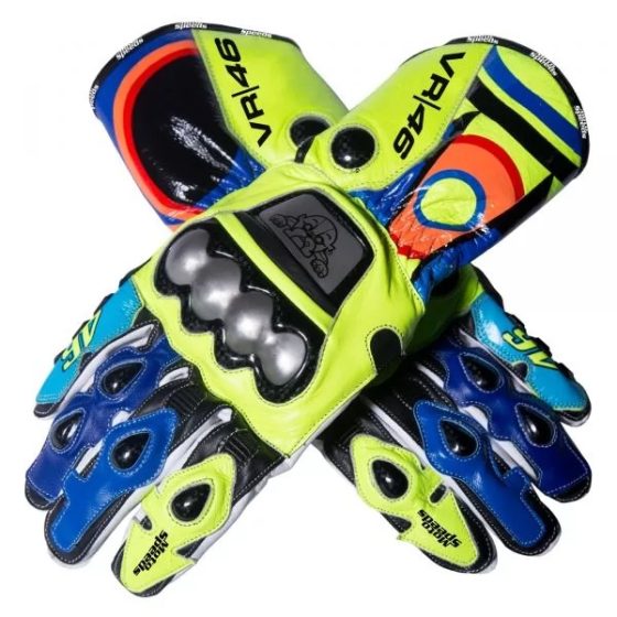 Valentino Rossi Motorbike Racing Leather Gloves