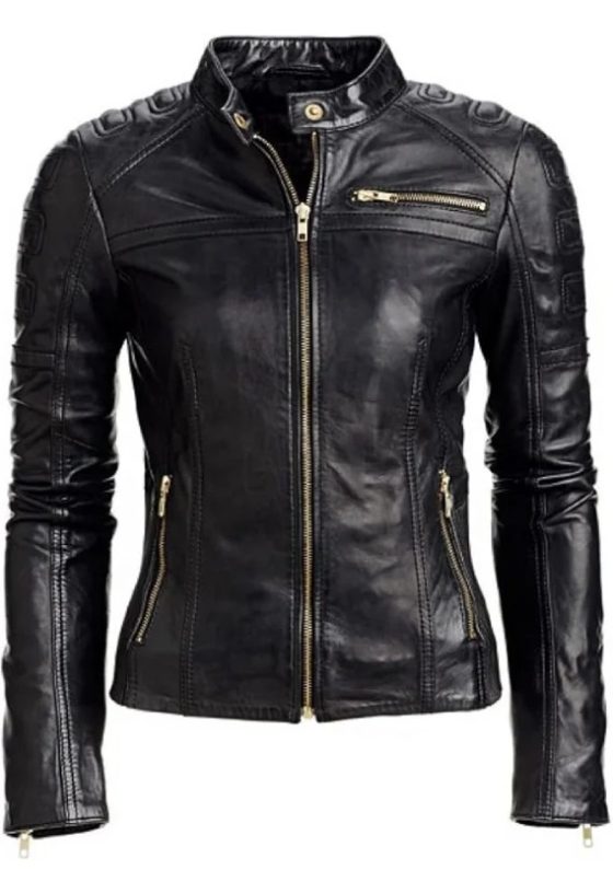 Women's Premium Lambskin Leather Biker Jacket