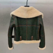 A Luxuriously Soft Sheepskin Leather Bomber Jacket - Image 2