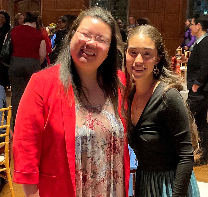 Nichole Waligóra ’26E, ’26 and Tanatchaya (Tanya) Chanphanitpornkit ’15E posing together