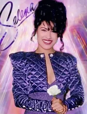 Selena Quintanilla Purple Diamond Quilted Cropped Jacket - Image 3