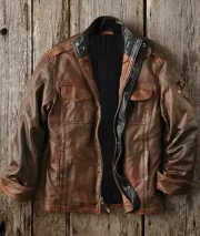 Bend In The Road Brown Leather Jacket