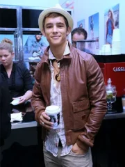 Brenton Thwaites Brown Leather Jacket - Image 2