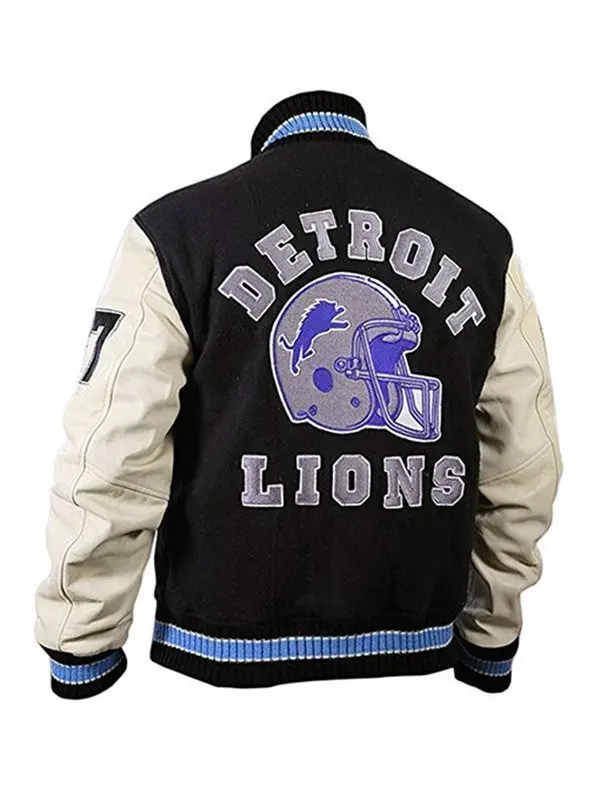 Beverly Hills Cop Axel Foley Detroit Lions Letterman Biker Jacket