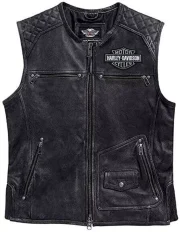 Harley Davidson Moto Café Biker Motorcycle Vest - Image 3