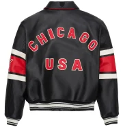 Men's Avirex Limited Edition Chicago Black Leather Jacket - Image 2