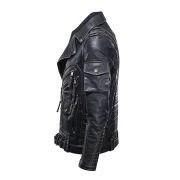 Men's Genuine Cowhide Motorcycle Biker Premium Leather Jacket