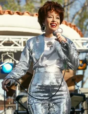 Singer Selena Quintanilla Christian Serratos Silver Jacket