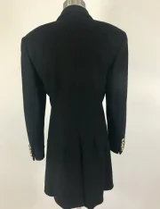 Singer Selena Quintanilla Embroidered Black Long Coat - Image 4