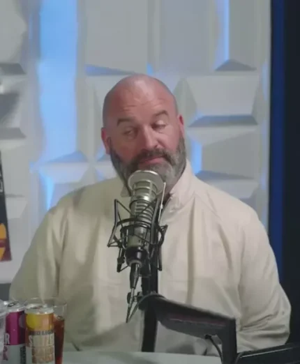 Tom Segura White Leather Jacket